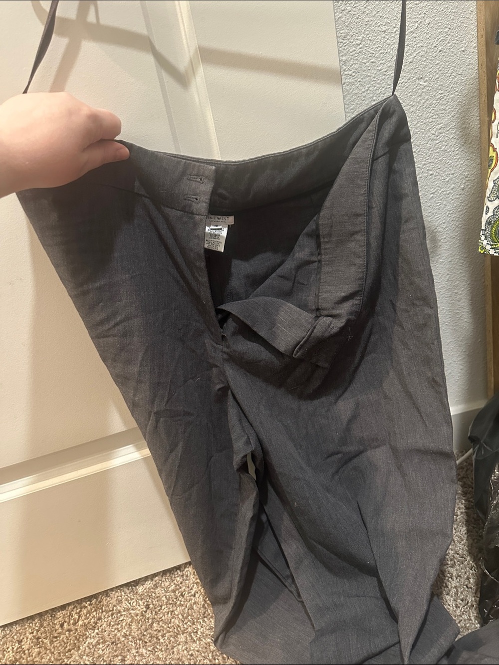 Dark Gray Wide-Leg Pants